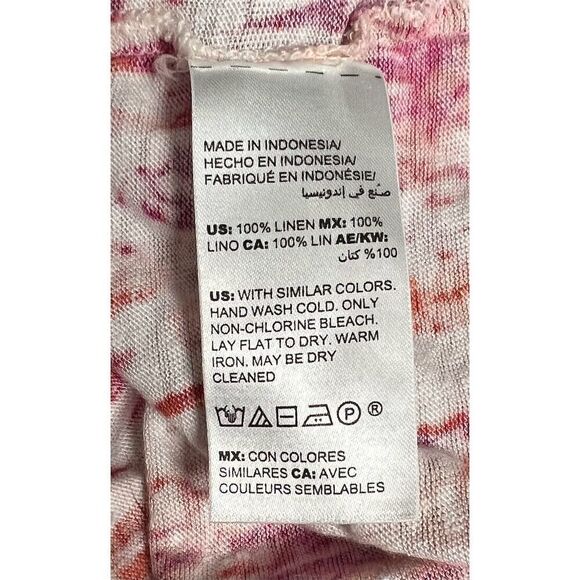 Chico's Women's 3P Multicolor Linen Cheetah Ikat V-Neck Short Sleeve Tee - Picture 5 of 7